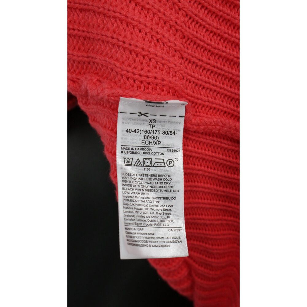 Gap Women Knit Cardigan Chunky Button Balloon Sleeve Size XS Hot Pink - Picture 6 of 9